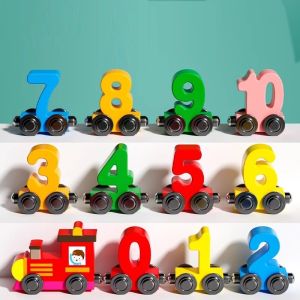 Bộ đồ chơi tàu hỏa nam châm học số thông minh cho bé