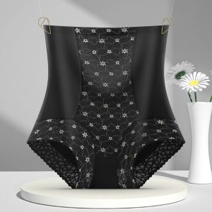 THREADJOY ดอกไม้ตาข่าย ชุดกระชับสัดส่วน เอวสูง ชุดกระชับสัดส่วน กางเกงในปรับรูปร่าง ชุดชั้นใน ไร้รอยต่อ กางเกงในยกก้น ผู้หญิง