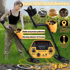 Metal Detector Handheld Portable Outdoor Treasure Hunt Metal Detector Underground Metal Detector Scanner High Sensitivity Metal Detector 10-15 Inch Depth Underground Metal Treasure Detector Gold Digger Treasure Hunter Professional Detector