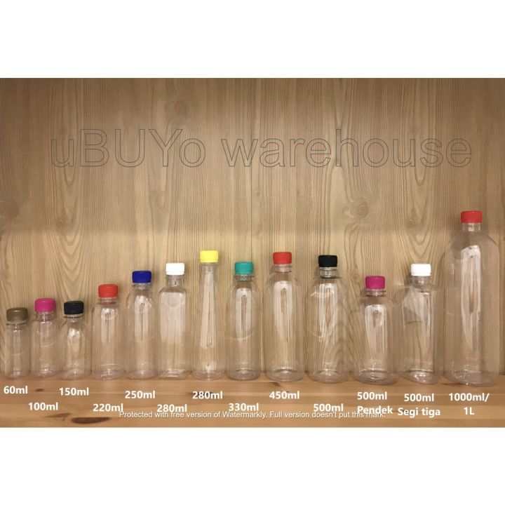 60ml 100ml 150ML 220ML 250ML 330ML 450ML 500ML 1000ML 1L Empty Plastic ...