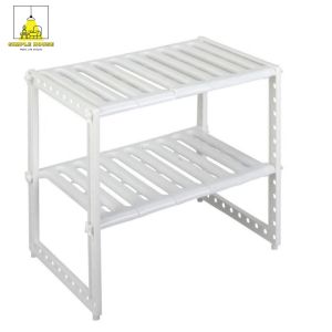 𝗦𝗜𝗠𝗣𝗟𝗘 EXPANDABLE DOUBLE LAYER Kitchen Under Sink Storage / Penyusun Dapur Yang Boleh Diperluas Di Bawah Sink Rack