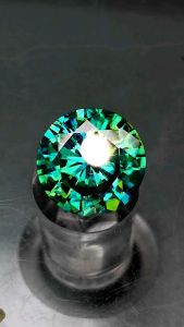 Batu permata bluish-Green mosanite asli naik DS kilau vvs1 kristal top LUSTER hight Quality