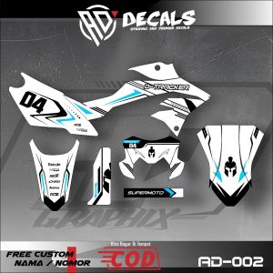 DECAL STIKER KLX BF - DTRACKER - GORDONS - CRF -WR - PREMIUM FULLBODY CUSTOM DESAIN AD decals-002