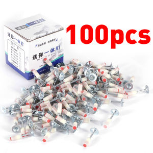 Nail Gun With 120pcs Round Nails And Tool Box Concrete Steel Wall Anchor Wire Slotting Device