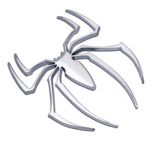 GENENIC Universal Car Truck Motor Chrome Spider Badge Car Metal Sticker Emblem Chrome Motorcycles Decoration 3D Car Sticker Auto Emblem Decal Motor Decal 3D Spider Shape Car Sticker