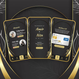 Undangan digital Tema Kuning - Undangan Pernikahan Website Custom Premium Murah