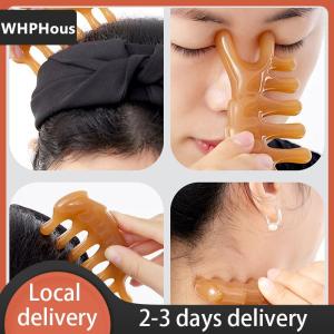 [COD] WHPHous Ship within 24 hours Face Lifting Guasha Resin Scraping Massage Facial Scraper Tool Eye SPA Massage Plate Reduce Puffiness Nose Lifting Nose Massager