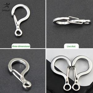 DP👓🧤🎾 1 cái nhỏ nhỏ 12mm đến 23mm 316 thép không gỉ mùa xuân Snap hook nhanh chóng phát hành Carabiner Clasp ngoài trời Fob Công cụ vòng chìa khóa