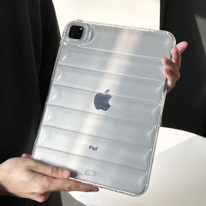 CrashStar Down Jacket Transparent Silicone Soft Shockproof Tablet Case For iPad Mini 6 Mini 5 iPad 9.7 5th 6th Air 3 4 5 iPad 11 2025 10.2 7 8 9 10 Gen iPad Pro 11 12.9 inch 2022 2021 2020 Simple Light Clear iPad Casing Cover Hot Sale