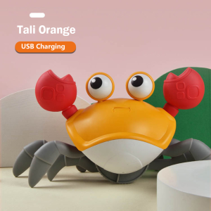 Cute Electric Induction Crab Music and LED Light Baby Toy Tract Crawling Swimming Water Bath Toys children day gift