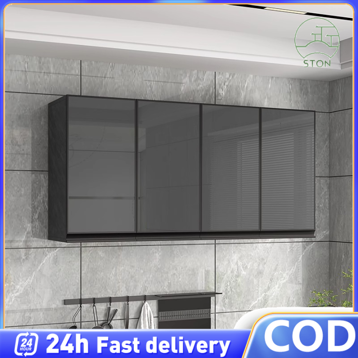 Wall Hanging Cabinet Aluminum Alloy Kitchen Storage Cabinet Waterproof ...