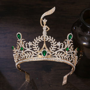 Baroque Crystal Crown Miss World Pageant crown dress performance accessories