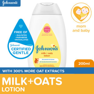 Johnsons Milk+Oats Baby Lotion 200ml - Baby Essentials Baby Care Baby Body Lotion Milk Lotion