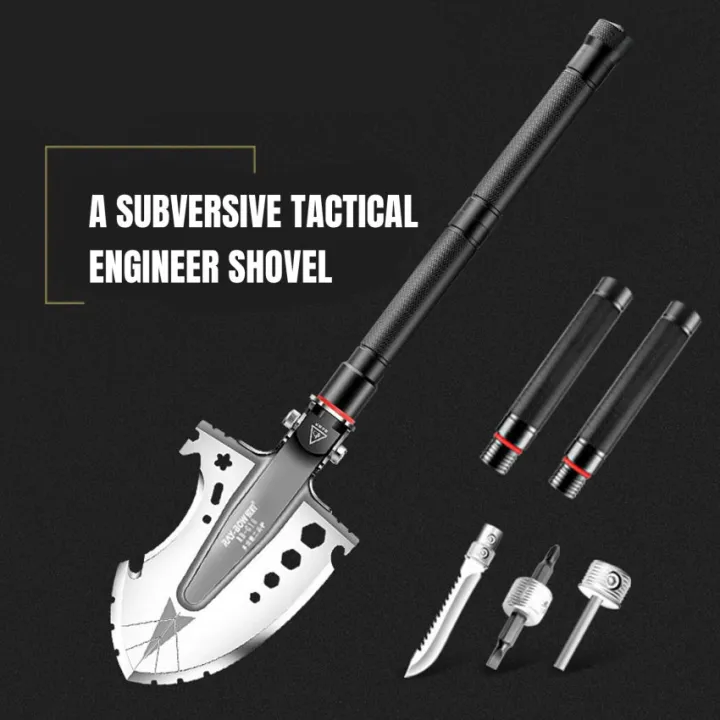 พลั่ววิศวกร Rui Bao เหล็กแมงกานีส พับได้