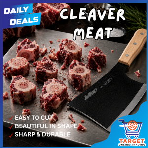 JcTop 600g Heavy Duty Bone Cleaver Axe Butcher Knife Meat Chopper/ Kapak Pemotong Tulang Daging