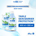 [Ayudia's Favorite] Biodef Sabun Mandi Jaga Skin Barrier Whitening Paket Pump 550ml dan Refill Pouch 400ml Sabun Mandi Cair Untuk Meredakan Jerawat Punggung, Back Acne, Minyak Pada Kulit, Sensitif, dan Kulit Kering. 