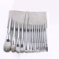 Bộ Cọ Trang Điểm 14 Cây Cán Bạc Cao Cấp Lông Siêu Mịn, Bám Phấn, Đầy đủ chức năng trang điểm cá nhân: Cọ phấn, Cọ Má, Cọ Highlight, Cọ mắt, Cọ sống mũi  và chân mày. 