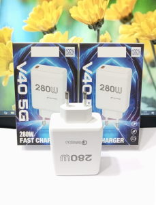 Batok Adapter 280W Fast Charger For VVO V40 5G Batok Casan Hp Universal Fast Charging