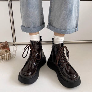 Retro Versatile Sweet Cool Big Head Thick-soled Martin Boots Womens Autumn New Ins British Style Boots