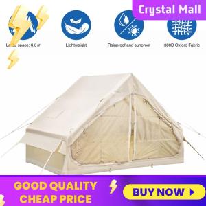 COD [Free Shipping] 6.3 Square Meters Self-Inflating Tent Rainproof Automatic Inflatable Tent W/Hand Pump Portable 4 Season Air Tent for Family Outdoor Travel