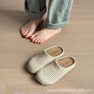 Free Shipping 2026 New Style Flat-Soled Slip-On Sandals For Women Perfect For Summer Wear Featuring A Soft Sole And A Half-Toe Design