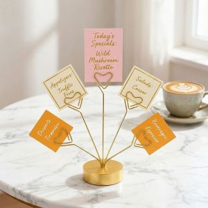 GIORGIONE Portable Creative Note Clips Multifunctional Stable Business Card Holder High-quality Decorative Card Clamp Office Decoration