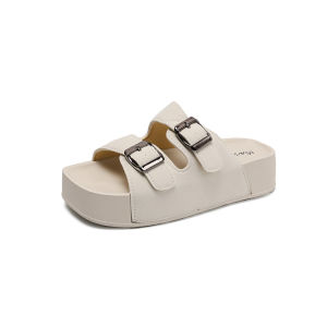 MIA Sandals for Women Square Toe Thick Sole with Adjustable Strap Outside Footwear