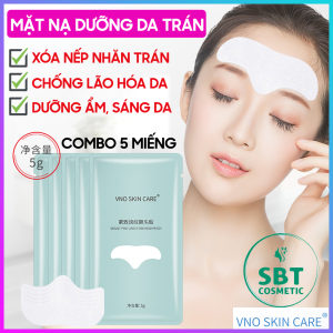 [XÓA NẾP NHĂN] COMBO 5 Miếng Mặt Nạ Dưỡng Da Vùng Trán VNO Chiết Xuất Nha Đam Rau Sam Collagen Thủy Phân - Giúp Xóa Nếp Nhăn Chống Lão Hóa Da Dưỡng Ẩm Sáng Da