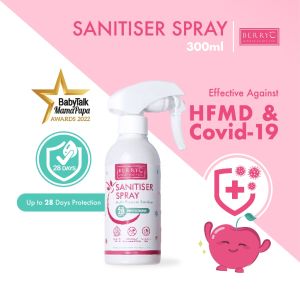 BERRYC Sanitizer Spray Bottle (300ml) 28 Days Protection HFMD Non Alcohol 宝宝小孩消毒液 消毒水 消毒喷雾 (300ml)
