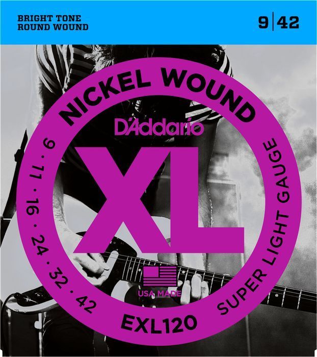 D Addario EXL120 Nickel Wound Super Light Set 9 42 Electric Guitar