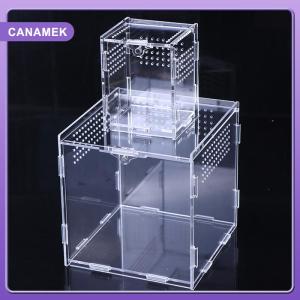 【CANAMEK】 Acrylic Transparent Reptile Breeding Box Terrarium Habitat Insect Spider Lizard Scorpion Feeding Cage Arboreal Enclosure Case