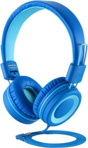noot products K11 Kids Headphones with Wired Cord 3.5mm Jack Navy/Teal