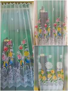 Gorden vitrase lapisan jendela minimalis gorden hordeng jendela 2 kaca panjang 2 meter kelambu selambu