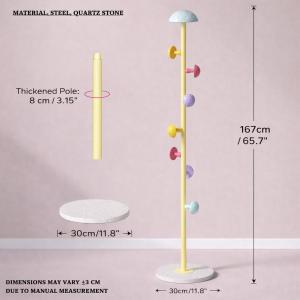 Standing Coat Rack Organizer Multifunctional Storage For Clothes Umbrellas Bags Hats Space Saver