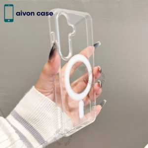 CASE FOR SAMSUNG GALAXY S22 S23 S24 FE PLUS ULTRA / CLEAR CASE MAGSAFE MAGNETIC FOR S22+ S22ULTRA S23+ S23FE S23ULTRA S24+ S24FE S24ULTRA EC-210