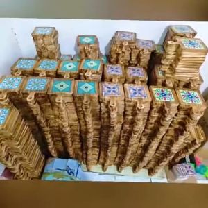 Vintage Insulation Mat Floral Heat Resistant Wood Ceramic Tile Insulation Pad With Handle Pot Mat Tea Cup Holder Mat 隔热垫