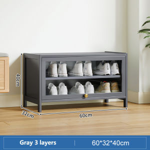 Bamboo Shoe Cabinet With Cover Acrylic Glass Cabinet Modern Shoe Rack Flip Door Shoe Cabinet Wooden Toy/Bag/Doll Display Book Shelfs