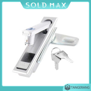 MS 712-1 Kunci Panel Push Lock Box Lock 150x38mm Silver Doff Tanpa Lubang Kunci Tanpa Anak Kunci