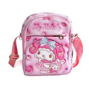 กระเป๋าสะพายข้าง ใบใหญ่ ใส่สมุด A5 ใส่มือถือ ลายการ์ตูนน่ารัก