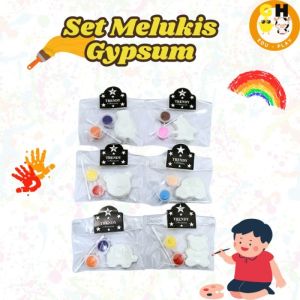 Mainan Edukasi Lukis Melukis Paket Mewarnai Patung Gypsum Plastik DIY PATUNG KECIL by GH Eduplay