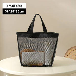 Justliving 1 chiếc đồ bơi túi lưu trữ lưới bơi mùa hè Túi đi biển giặt Túi xách quần áo du lịch Túi tote đeo vai Túi mua sắm xách tay túi lưu trữ túi lưu trữ rỗng Du Lịch Túi giặt