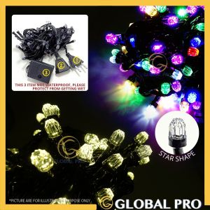 FULL COPPER 10MTR Diamond Hexagon 100 LED Decoration Lighting CNY Light Raya Deepavali Lampu Raya Fairy light