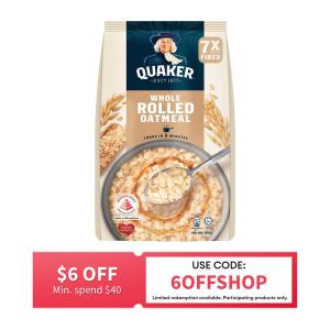 Quaker Whole Rolled Oats 5-minute Oatmeal 800G