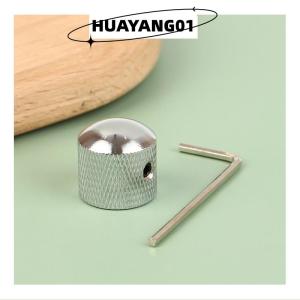 HUAYANG01 [2023 new HOT FASHION] 1Pc Metal Electric Bass Guitar Tone Volume Knob Potentiometer Hat Cap Guitar Parts Push Knob With Hole Guitar Accessories
