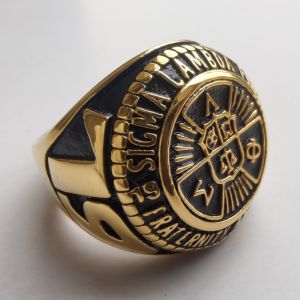 Pure Stainless Steel Sigma Lambda Phi Frat Ring for Men Size 7-13