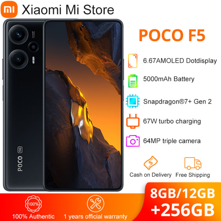 Xiaomi POCO F5 5G Smartphone 12/256GB Snapdragon® 7+Gen2 NFC 120Hz 6.67  AMOLED 