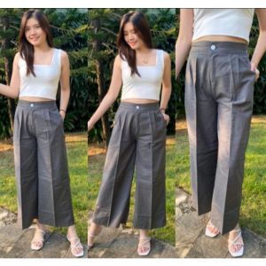 Celana Kulot Highwaist Bahan Rami Linen Wide Leg Cullotes 2705 KULOT LINEN PREMIUM MURAH
