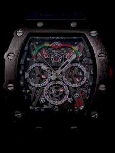 ONOLA ON6827W แฟชั่นเท่ๆดีไซน์กลวงสองด้านอัตโนมัติเต็มรูปแบบนาฬิกากลไก2023สายใหม่ซิลิโคนนาฬิกาสำหรับผู้ชายกันน้ำ