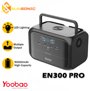 Yoobao EN300 Pro 240V 288WH 90000mah Outdoor Power Station Power House 300W Power Station For Outdoor AC Plug Power Bank