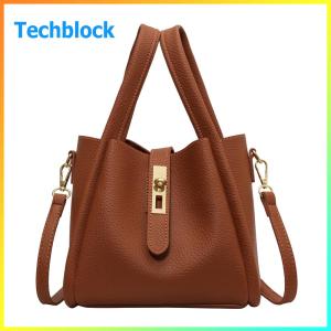 Bucket Bag for Women Magnetic Closure Crossbody Bag PU Leather with Inner Bag Basket Bag Handbag for Work Travel